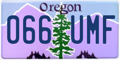 OR license plate 066UMF