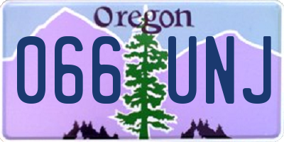 OR license plate 066UNJ