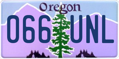 OR license plate 066UNL