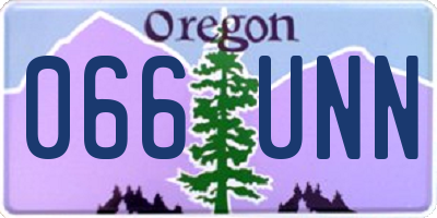 OR license plate 066UNN