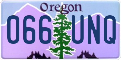 OR license plate 066UNQ