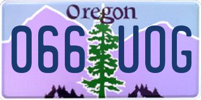 OR license plate 066UOG