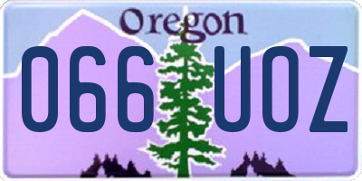 OR license plate 066UOZ