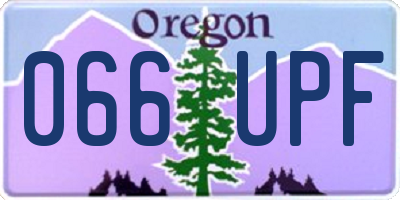 OR license plate 066UPF