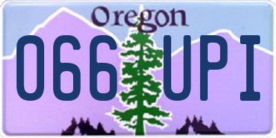 OR license plate 066UPI
