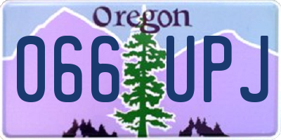 OR license plate 066UPJ