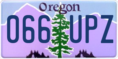 OR license plate 066UPZ