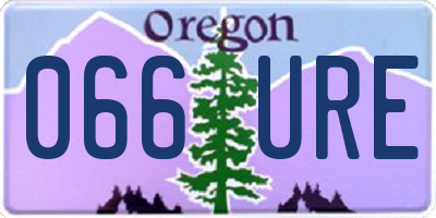OR license plate 066URE