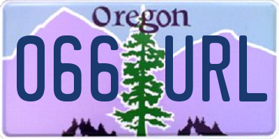 OR license plate 066URL