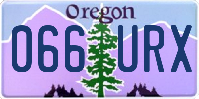 OR license plate 066URX