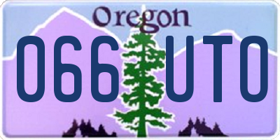 OR license plate 066UTO