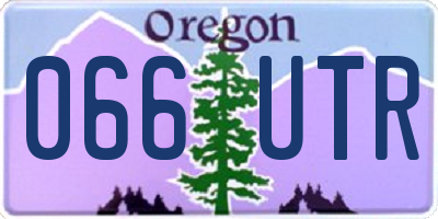 OR license plate 066UTR