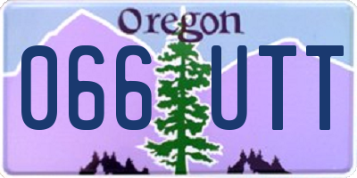 OR license plate 066UTT