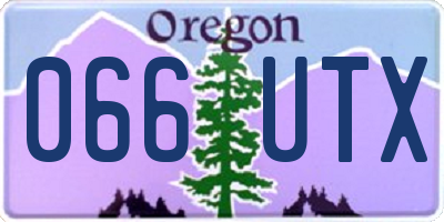 OR license plate 066UTX