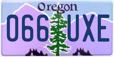 OR license plate 066UXE