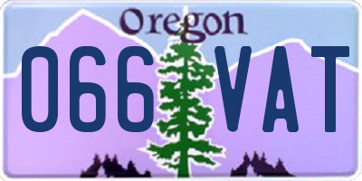 OR license plate 066VAT
