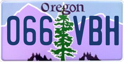 OR license plate 066VBH