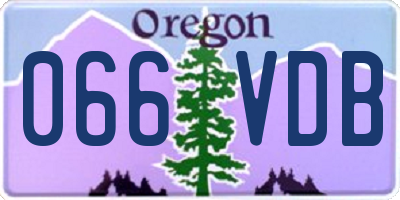 OR license plate 066VDB