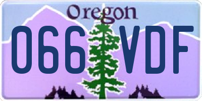 OR license plate 066VDF