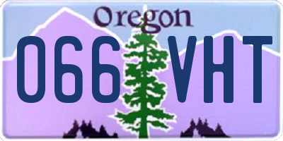 OR license plate 066VHT