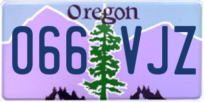 OR license plate 066VJZ