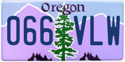OR license plate 066VLW