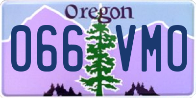 OR license plate 066VMO