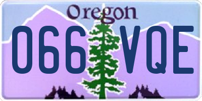 OR license plate 066VQE