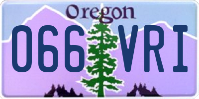 OR license plate 066VRI