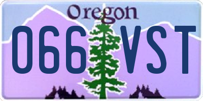 OR license plate 066VST