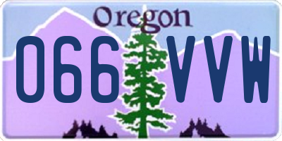 OR license plate 066VVW