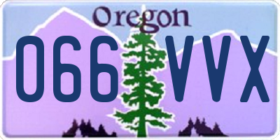 OR license plate 066VVX