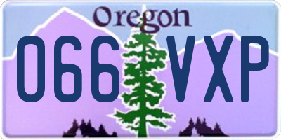 OR license plate 066VXP