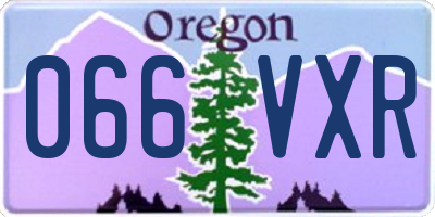 OR license plate 066VXR