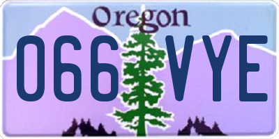 OR license plate 066VYE