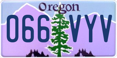 OR license plate 066VYV