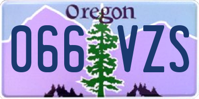 OR license plate 066VZS