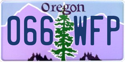 OR license plate 066WFP