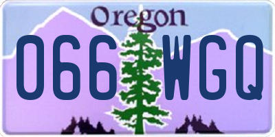 OR license plate 066WGQ