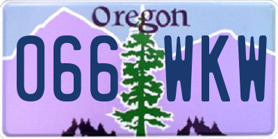 OR license plate 066WKW