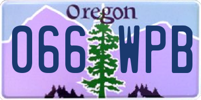 OR license plate 066WPB