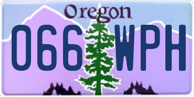 OR license plate 066WPH