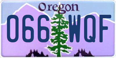 OR license plate 066WQF