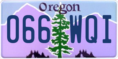OR license plate 066WQI