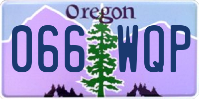 OR license plate 066WQP