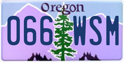 OR license plate 066WSM