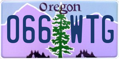 OR license plate 066WTG