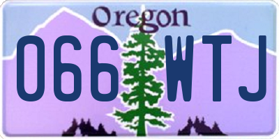 OR license plate 066WTJ