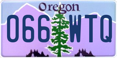OR license plate 066WTQ