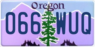 OR license plate 066WUQ